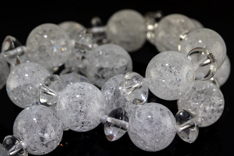 Crackled Quartz & Rock Crystal Necklace H43