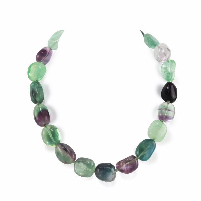 Medium Giverny Fluorite Nugget Necklace N51