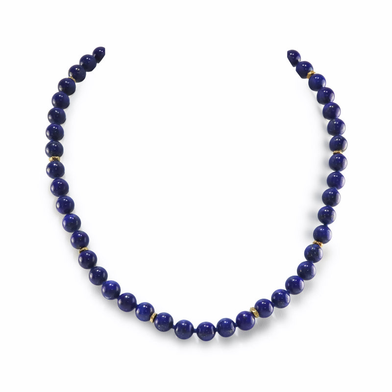 Natural Lapis Lazuli 8mm Bead Necklace A12