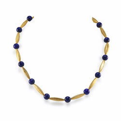 Gilded Silver & Lapis Lazuli Necklace A10