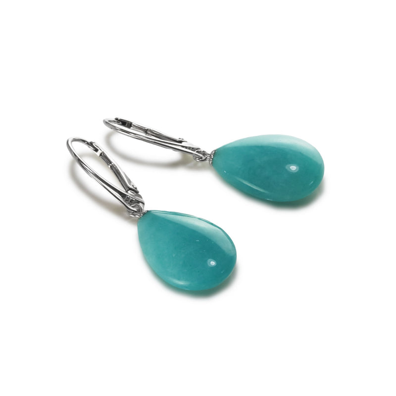 Peruvian Amazonite Drop Earrings V34