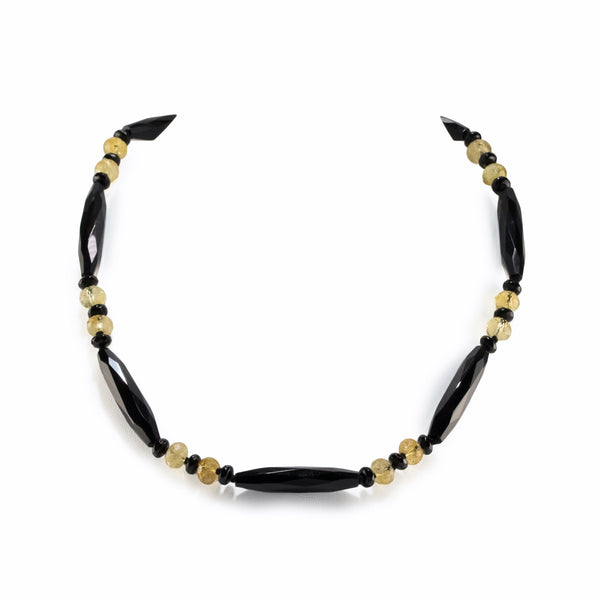 Onyx & Citrine Necklace A7