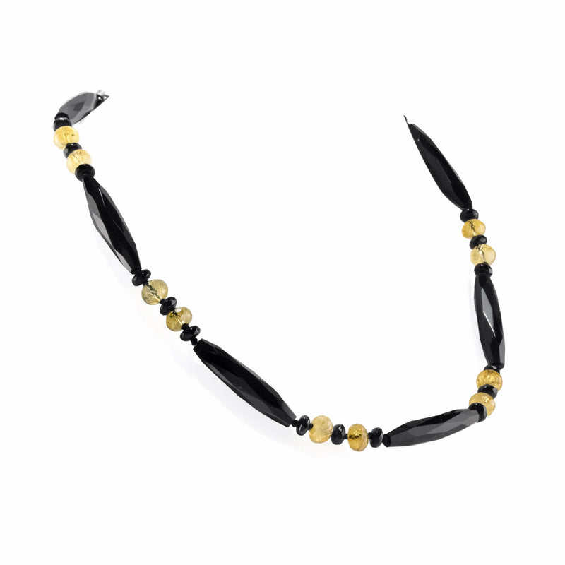 Onyx & Citrine Necklace A7