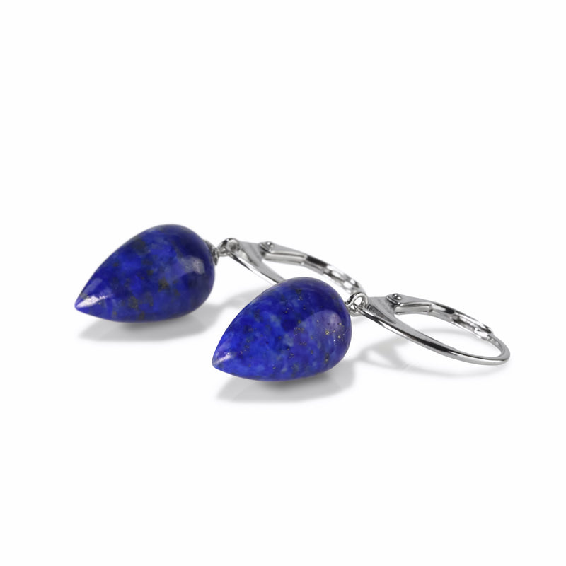 Natural Lapis Lazuli Drop Earrings V43