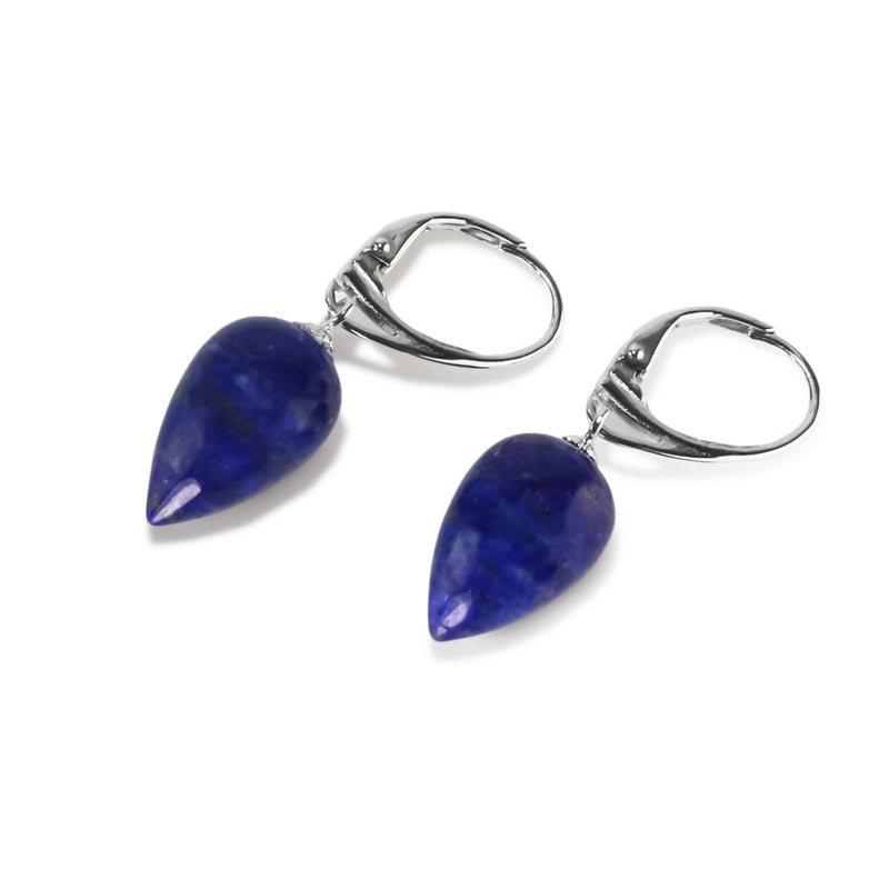 Natural Lapis Lazuli Drop Earrings V43