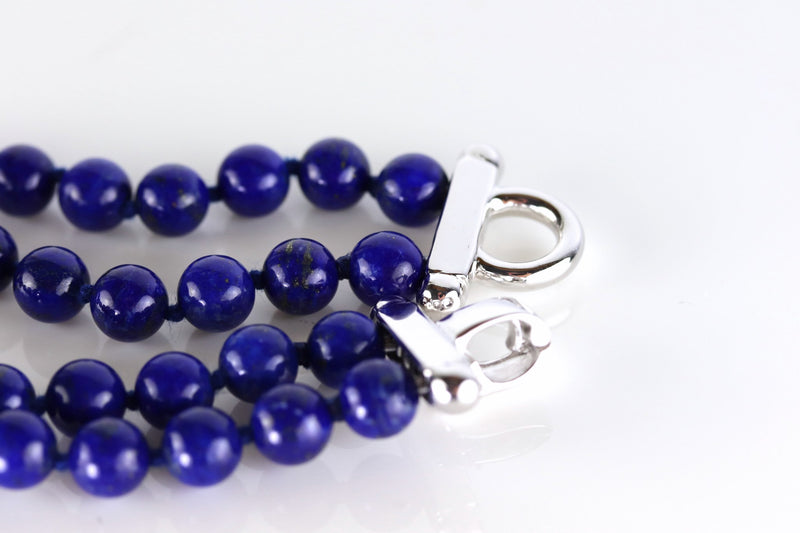 Natural Lapis Lazuli 8mm Bead Bracelet A43  SAVE £26
