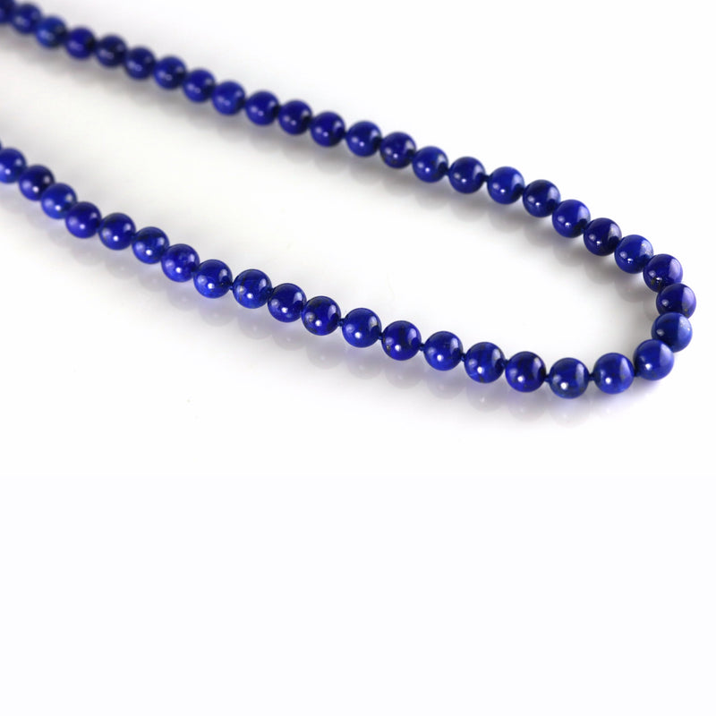 Natural Lapis Lazuli 8mm Bead Necklace A80 SAVE £26