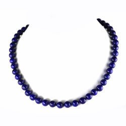 Natural Lapis Lazuli 8mm Bead Necklace A80 SAVE £26