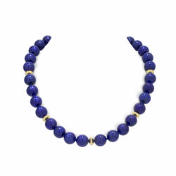 Natural Lapis Lazuli 12mm Bead Necklace