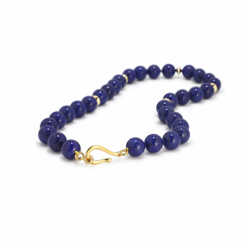 Natural Lapis Lazuli 12mm Bead Necklace