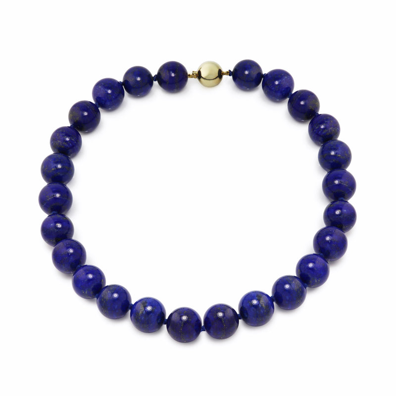 Natural Lapis Lazuli 15mm Bead Necklace N120