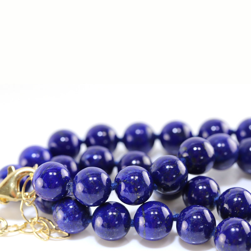 Natural Lapis Lazuli 10mm Bead Necklace N45