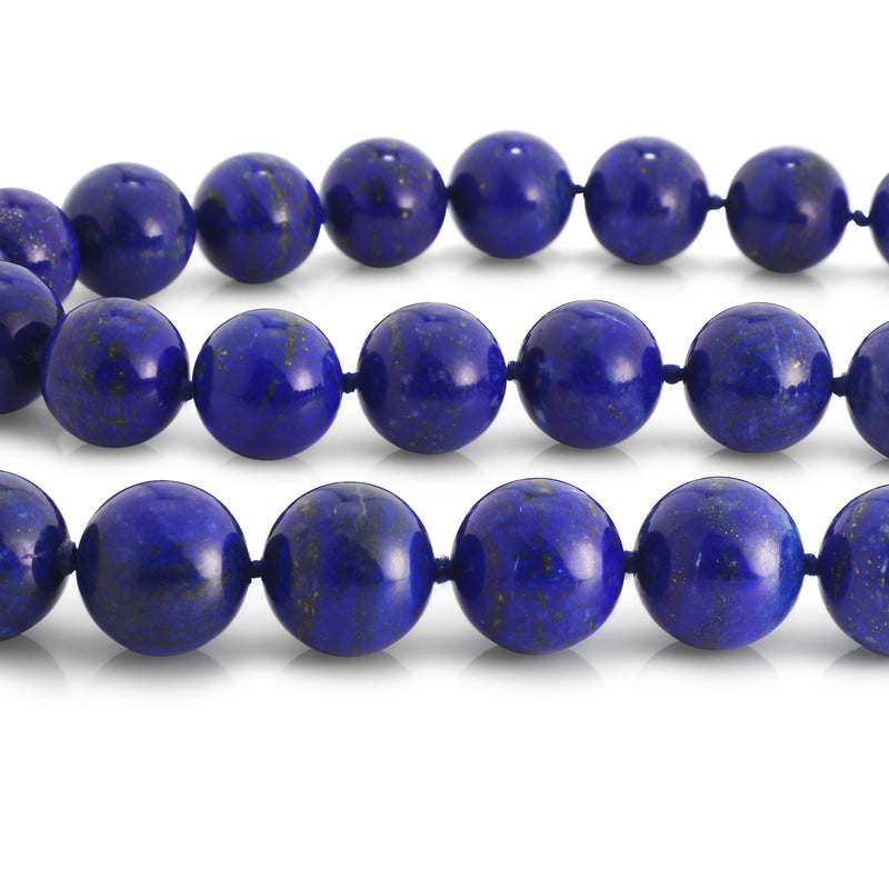 Natural Lapis Lazuli 15mm Bead Necklace H5