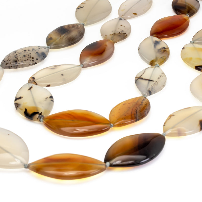 Monatana Moss Agate Double Row Necklace N121