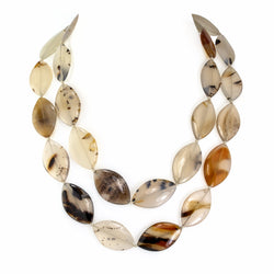 Montana Moss Agate Double Row Necklace N122