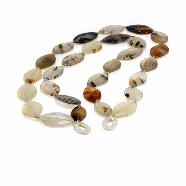 Montana Moss Agate Double Row Necklace N122