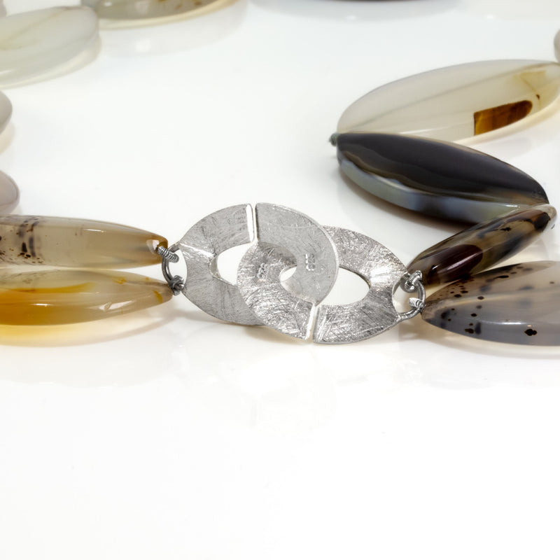 Montanta Moss Agate Double Row Necklace N123