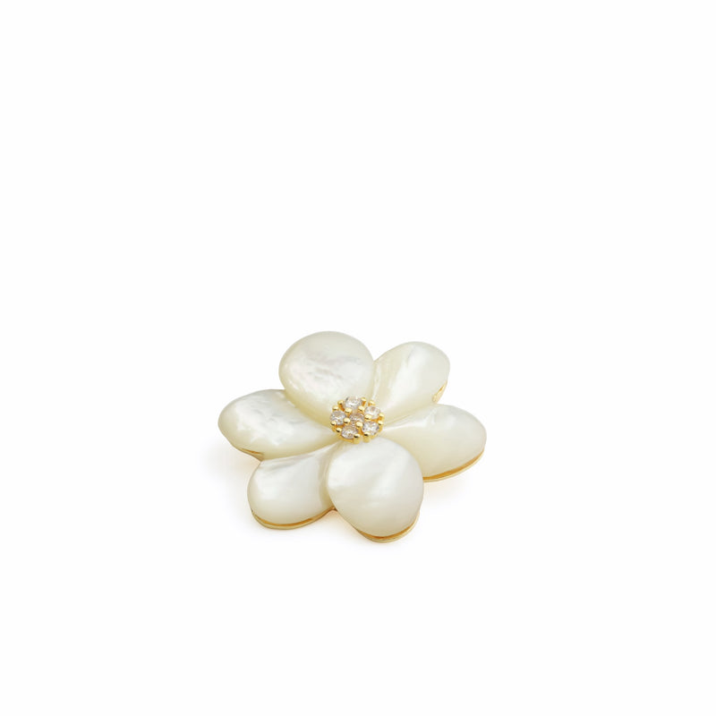 Jasmine Mother of Pearl Flower Brooch