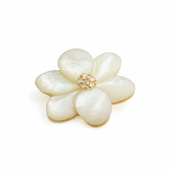 Jasmine Mother of Pearl Flower Brooch