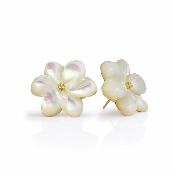 Jasmine Mother of Pearl Flower Earrings