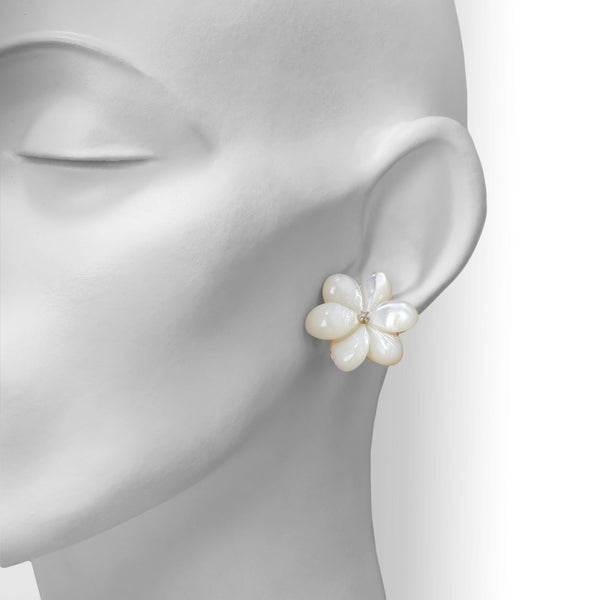 Jasmine Mother of Pearl Flower Earrings