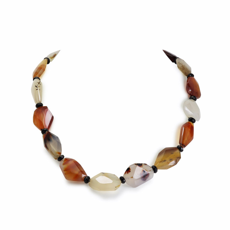 Montana Moss Agate & Spinel Necklace