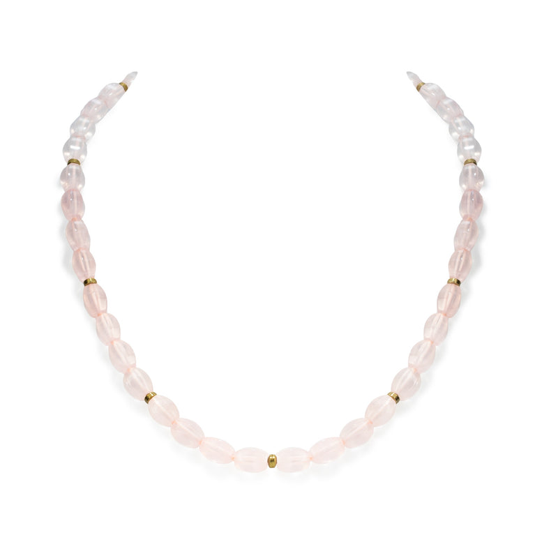 Faceted Rose Quartz Necklace Q14