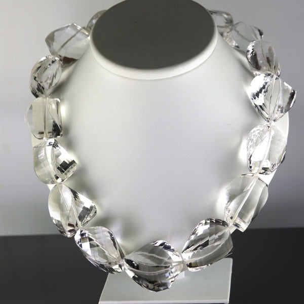 Faceted Rock Crystal Necklace A45 SAVE £150
