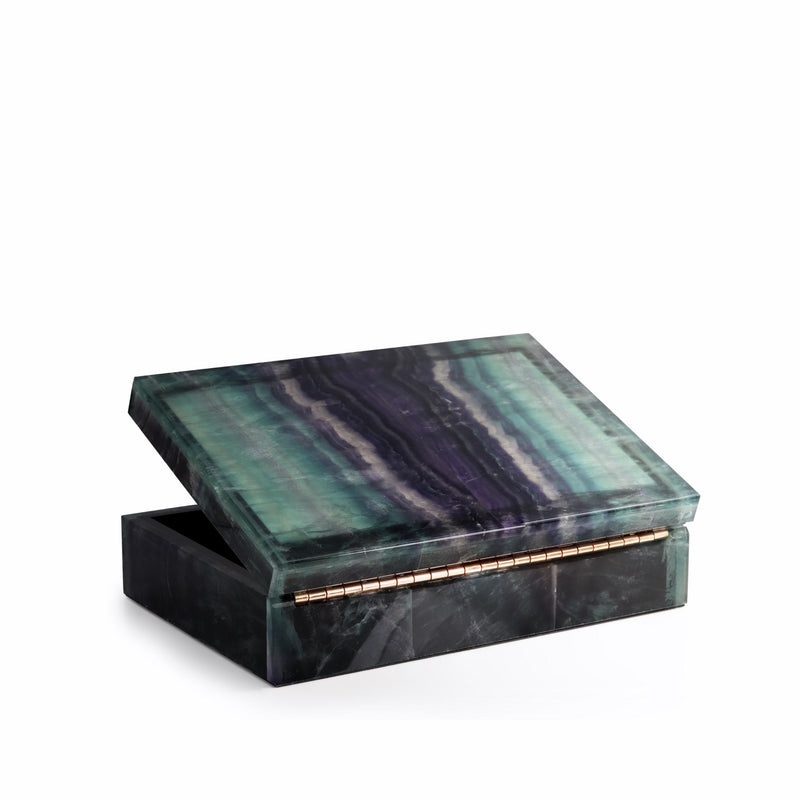 Large Rainbow Fluorite Box