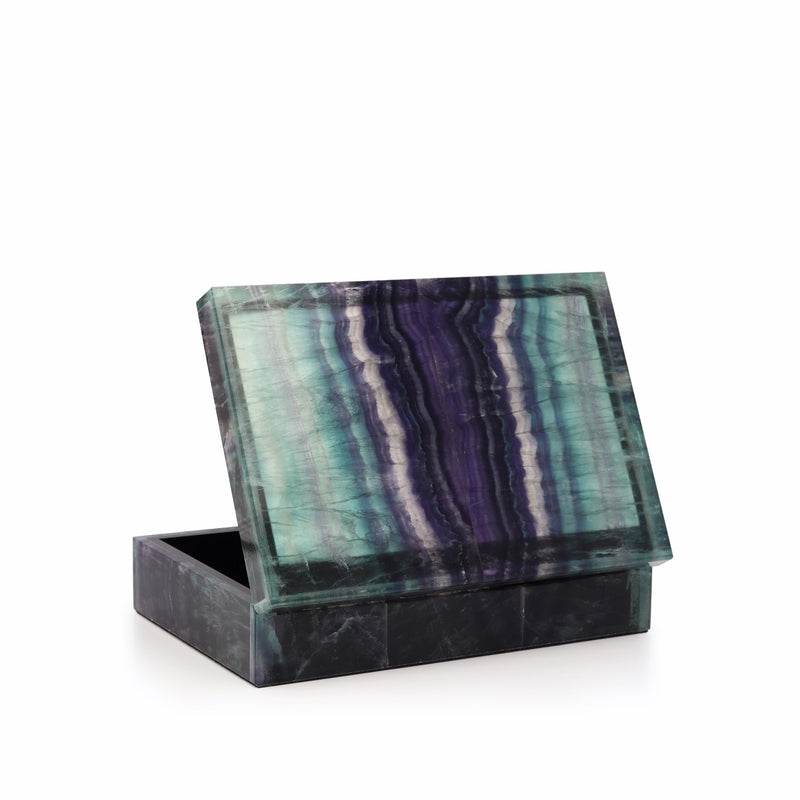 Large Rainbow Fluorite Box