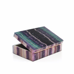 Large Rainbow Fluorite Box