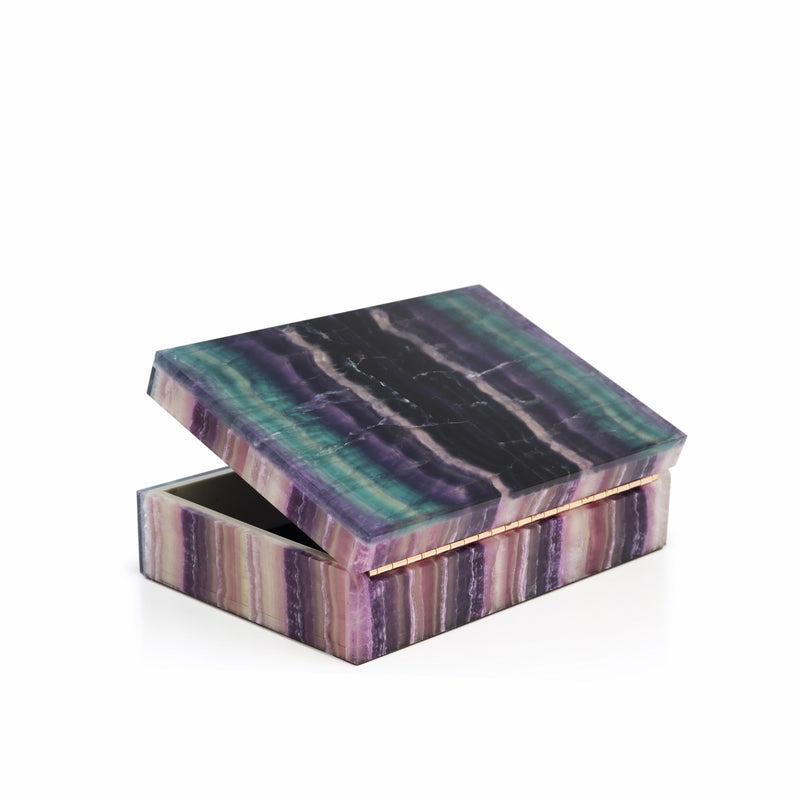 Large Rainbow Fluorite Box