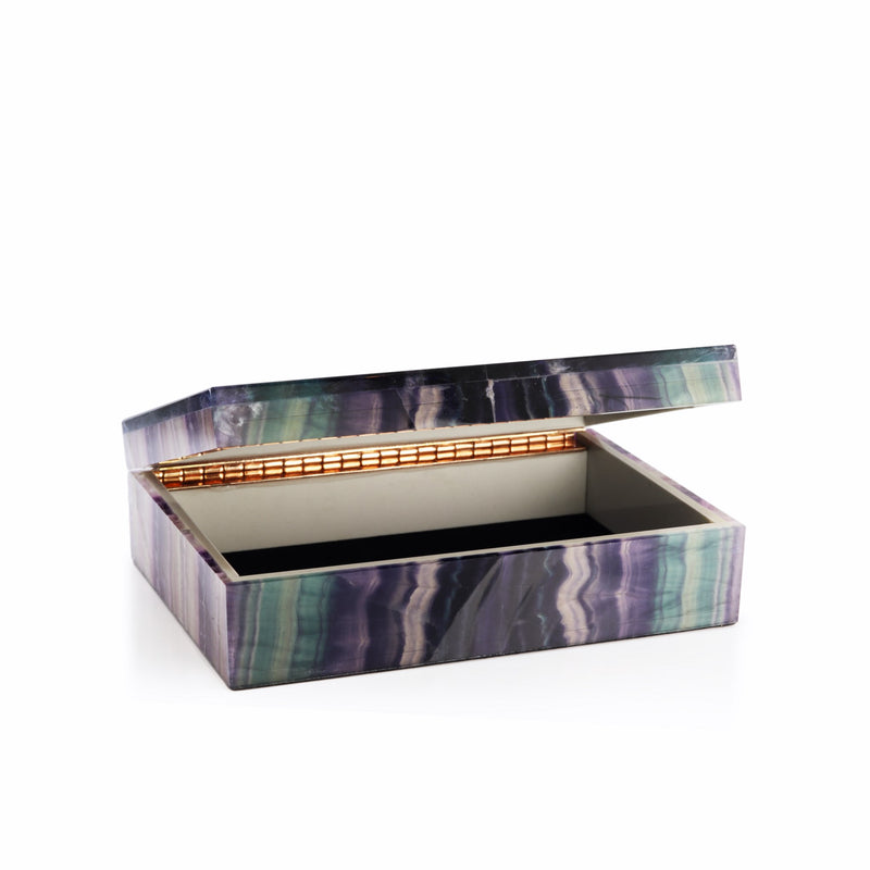 Large Rainbow Fluorite Box