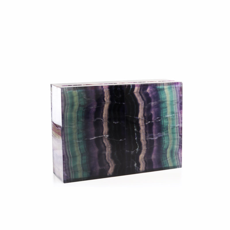 Large Rainbow Fluorite Box