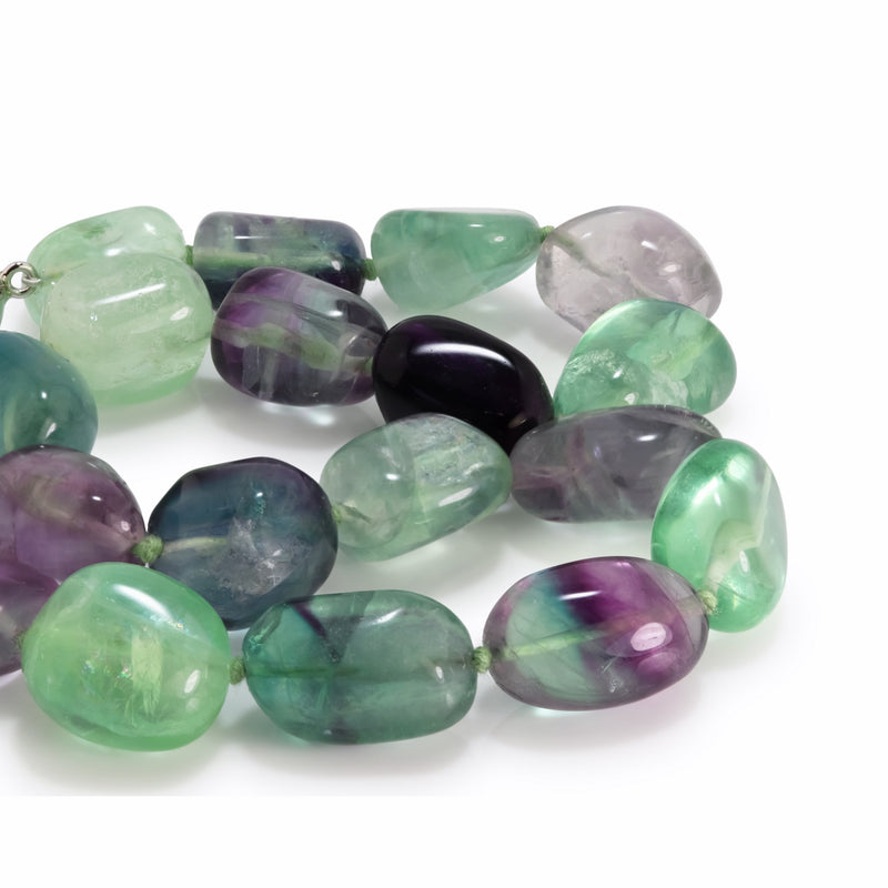 Medium Giverny Fluorite Nugget Necklace N51
