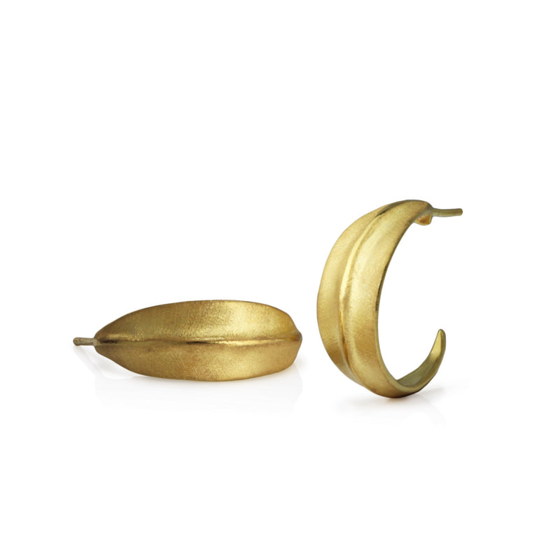 Salix Curl Gilded Sterling Silver Earrings