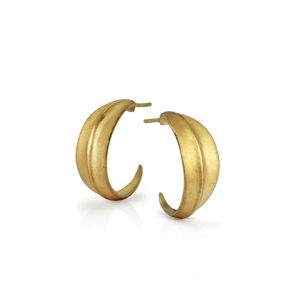 Salix Curl Gilded Sterling Silver Earrings