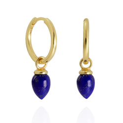 Pippin Drop Lapis Lazuli Gilded Silver Earrings