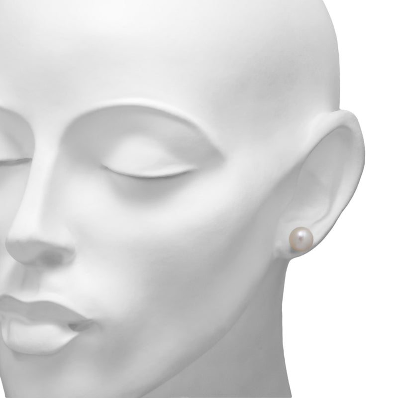Athene 9mm White Pearl & 9ct Gold Stud Earrings