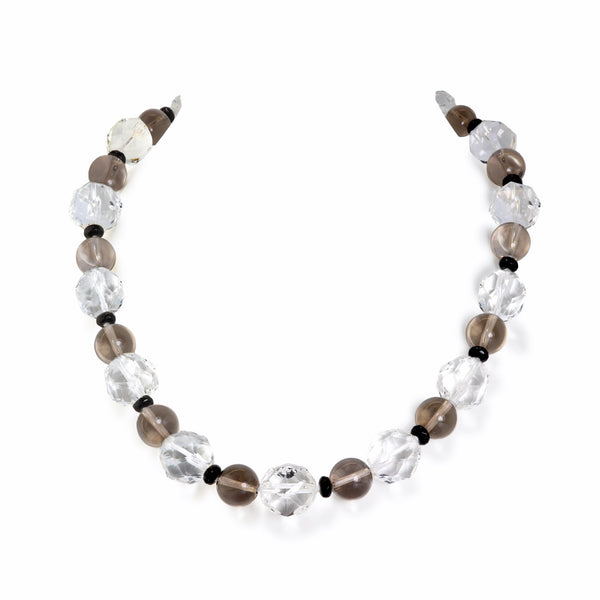 Rock Crystal & Smoky Quartz Necklace