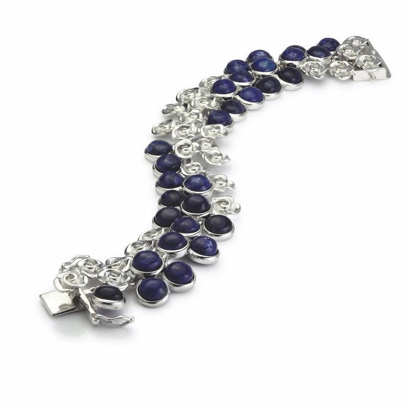Babylon Sodalite & Sterling Silver Bracelet B74 CLEARANCE SAVE £50