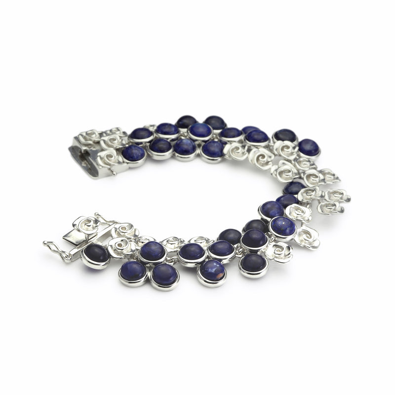 Babylon Sodalite & Sterling Silver Bracelet B74 CLEARANCE SAVE £50