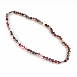 Natural Multicolour Faceted 'Diamond' Bead Spinel Necklace H14 SAVE £30