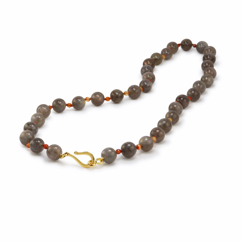 Labradorite & Carnelian Necklace T30