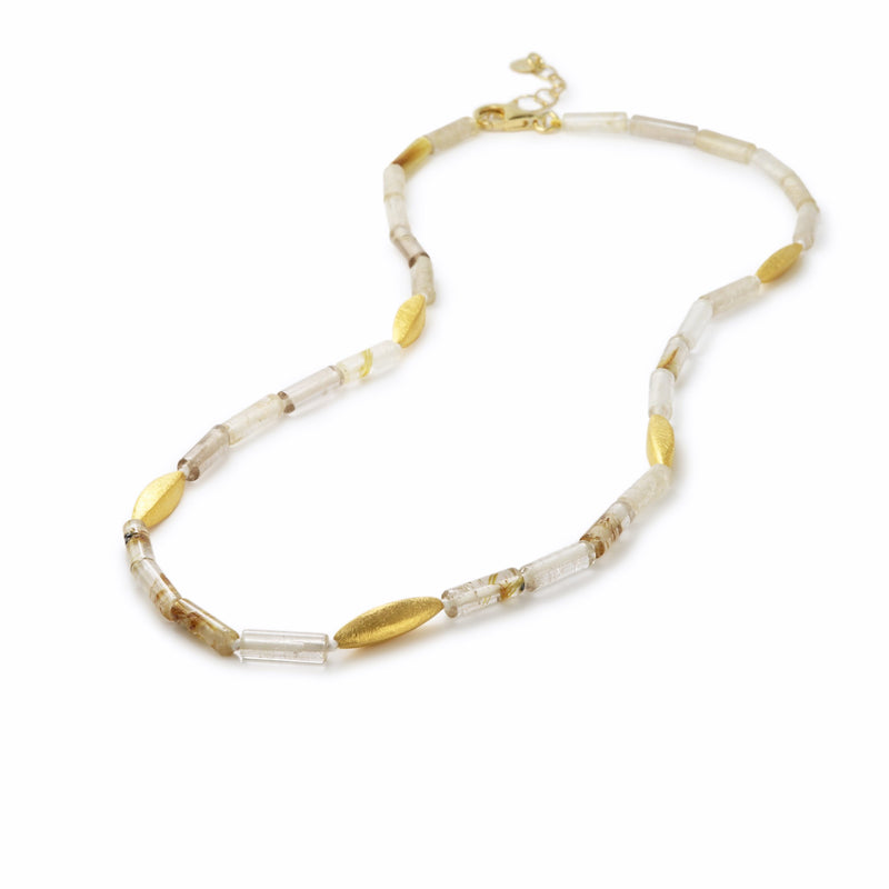 Golden Rutilated Quartz Necklace T39