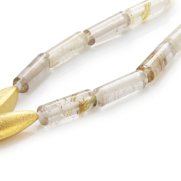Golden Rutilated Quartz Necklace T39