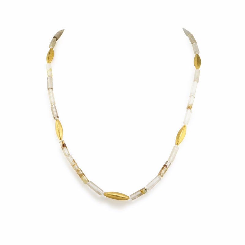 Golden Rutilated Quartz Necklace T39
