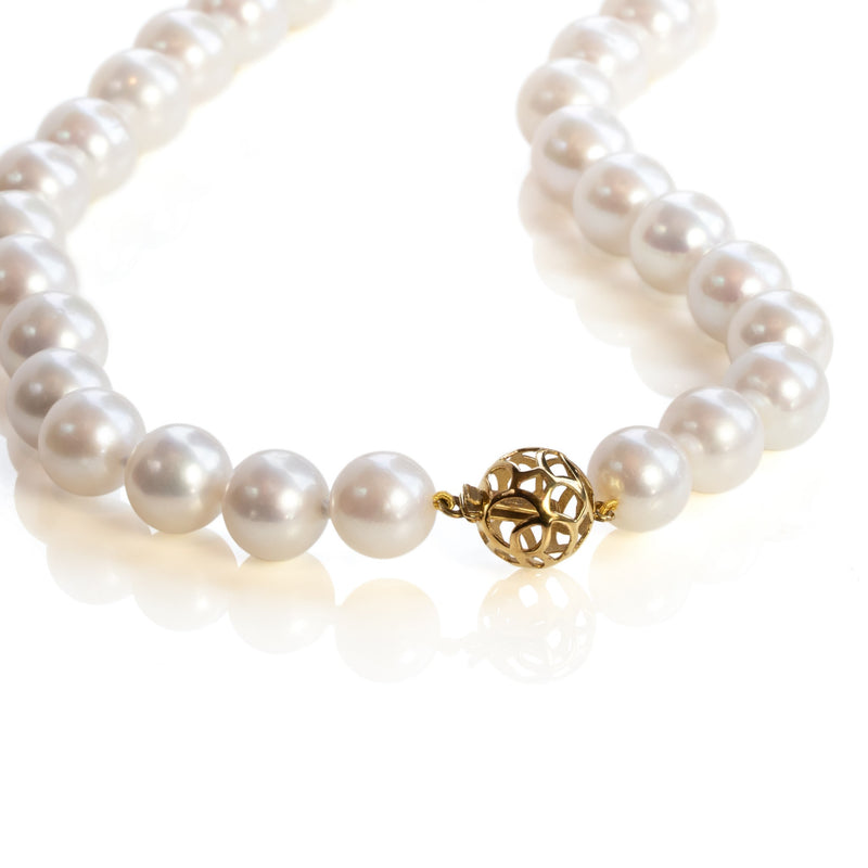 11mm to 14mm Edison White Pearl Necklace