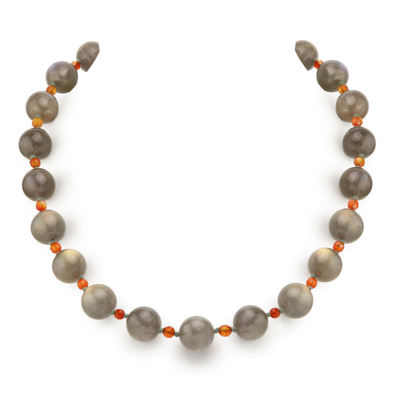 Labradorite & Carnelian Necklace T30