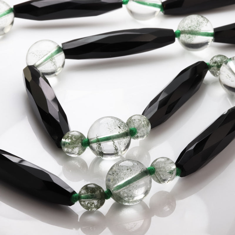 Onyx & Lodolite Necklace